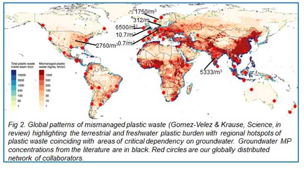 Micro plastics map