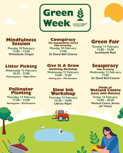 Green Week schedule