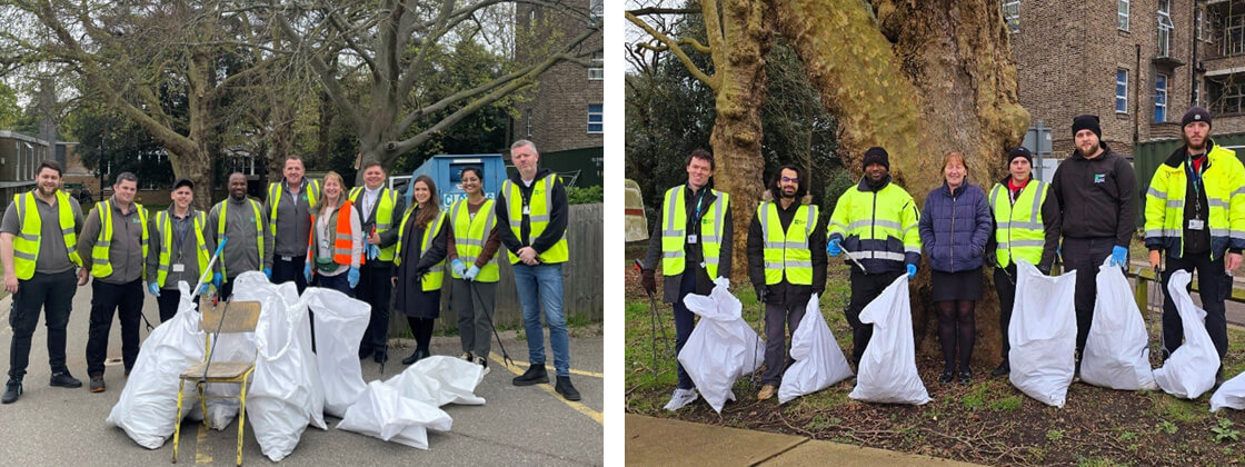 Volunteers collected over 50kg of waste from across campus and the surrounding area